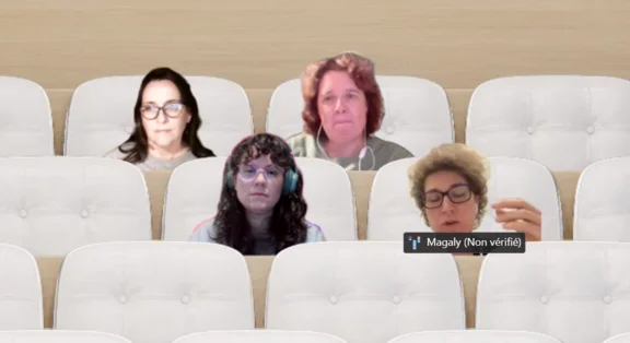 Partecipanti in una sala conferenze virtuale