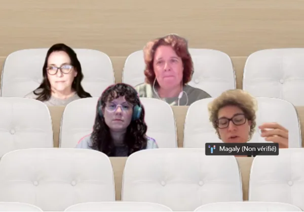 Teilnehmer in einem virtuellen Konferenzraum