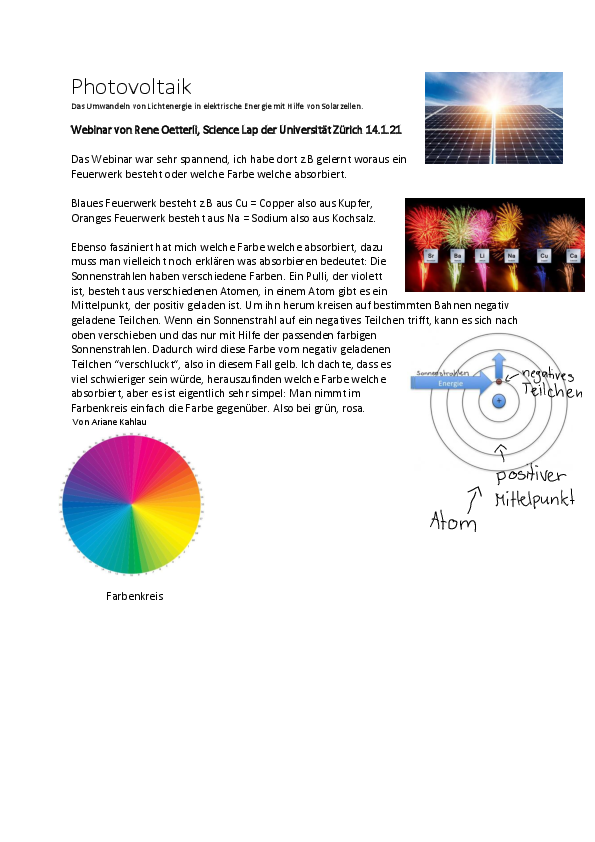 Webinar Photovoltaik - Beitrag von Ariane